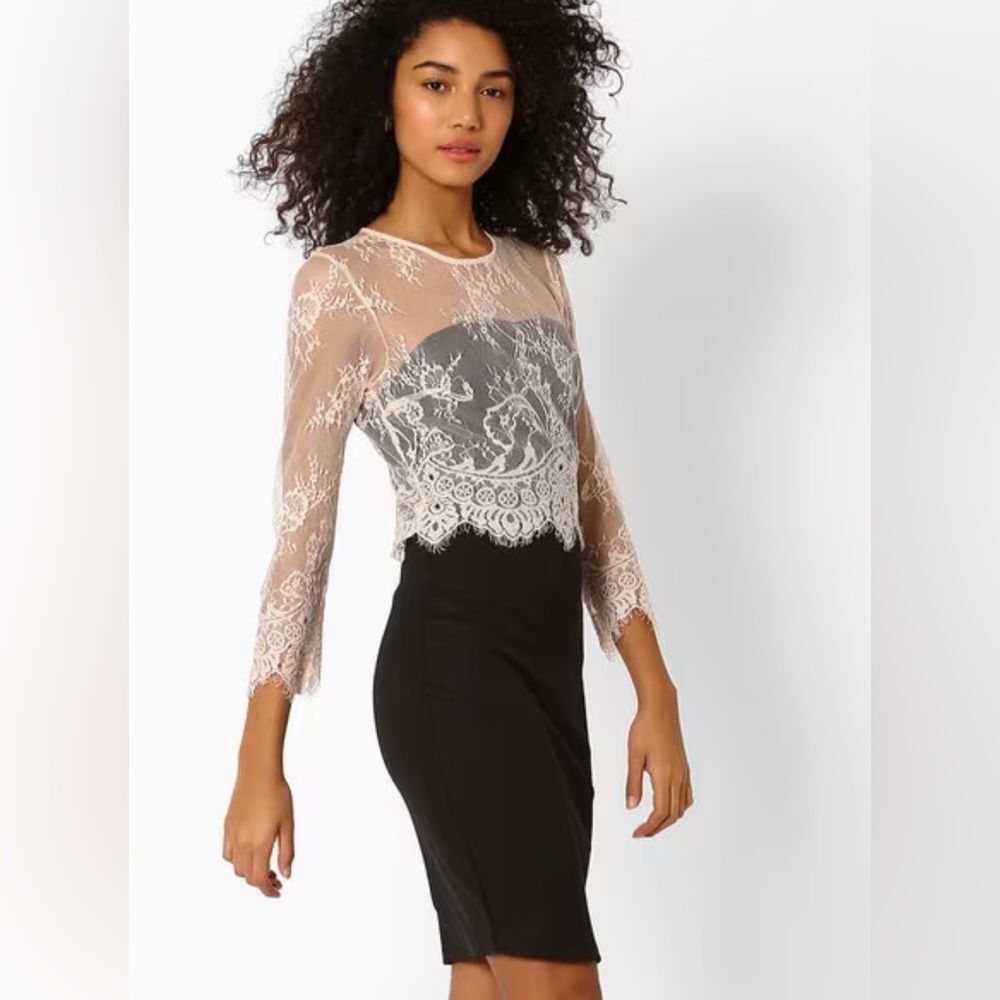 Nixon Asked Cash Navy Blue with Lace Dress Size M
